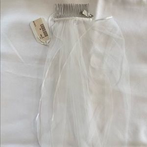 NWT white, bridal veil
